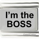 I'm The BOSS 9mm Italian Charm Stainless Steel Modular Laser Link