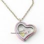 Silver Tone & Yellow Cool Sunshine Floating Charm For Glass Memory Lockets