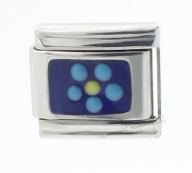 Mood Flower Color Changing 9mm Italian Charm Stainless Steel Modular Link