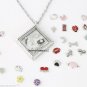 Dog Lover Bone Puppy Pet Paw Print Floating Charm For Glass Memory Locket