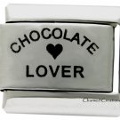 Chocolate Lover Heart 9mm Italian Charm Laser Etched Modular Link