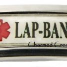 Lap Band 9mm Italian Charm Gastric Medical Alert Caduceus Modular Super Link