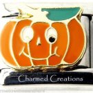 Jack-O-Lantern Silly Pumpkin Halloween 9mm Italian Charm Stainless Steel Link