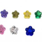 5mm CZ Birthstone Flower Shape Floating Charm For Glass Memory Lockets