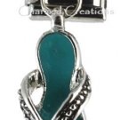 9mm Italian Charm Stainless Dangle Link Flip Flop Sandal Shoe With CZ Flower