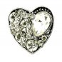 USA SELLER Interchangeable Button Snap Jewelry Teardrop Clear Heart 18mm 273-3