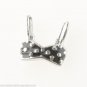 Black & Silver Polka Dot Bikini Swimsuit Bra Top Floating Charm For Lockets