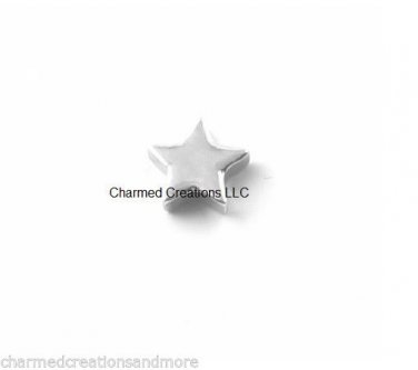 Plain Silver Tone Celestial Star  Floating Charm For Glass Memory Locket