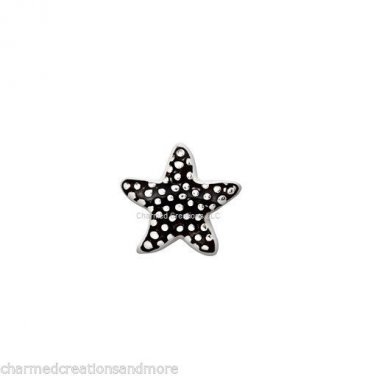 Antiqued Silver Starfish Ocean Beach Floating Charm For Glass Memory Lockets