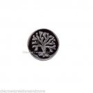 Black Circle Family Tree Of Life Circle Floating Charm For Glass Memory Lockets