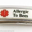 Allergic To Bees Caduceus Stings Medical Alert 9mm Italian Charm Superlink