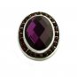 USA SELLER Interchangeable Button Snap Jewelry Faceted Purple Oval 18mm 223