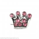 10pc Lot Royal Princess Crown Pink Tiara Floating Charm For Memory Lockets