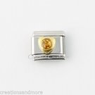 November Yellow Gold Heart Birthstone Birthday 9mm Italian Charm Link