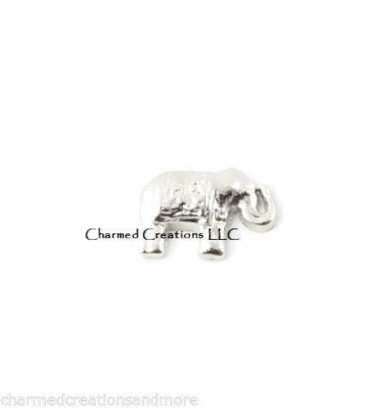 10pc Lot Silver Tone Elephant Zoo Animal Floating Charm For Glass Memory Lockets