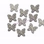 10pc Lot Silver CZ Butterfly Floating Charms For Glass Memory Locket Necklace