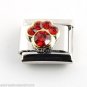 July Red Dog Paw Animal Print Birthstone Birthday 9mm Italian Charm Modular Link