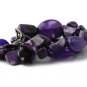 NWT ana N42076 AMY Purple Iridescent Beaded Shell Multi Strand Stretch Bracelet