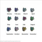 12pc Wholesale Lot Birthstone Butterfly Floating Charms For Glass Memory Lockets