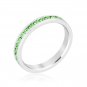 August Birthstone Eternity Ring Stackable 3mm Band Made With Swarovski Stones