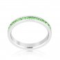 August Birthstone Eternity Ring Stackable 3mm Band Made With Swarovski Stones