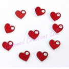 10pc Floating Charm Lot Red CZ Love Heart For Glass Memory Locket Necklace