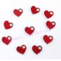10pc Floating Charm Lot Red CZ Love Heart For Glass Memory Locket Necklace