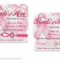 Pink Ribbon Breast Cancer Awareness Bead Adjustable  Bracelet HOPE