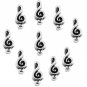 10pc Lot Silver Music Clef Note Floating Charm For Glass Memory Locket Necklace