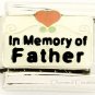 In Memory Of My Father 9mm Italian Charm Red Heart Scrolls Stainless Link Dad