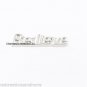 Silver Tone Believe Script Floating Charm For Custom Memory Glass Lockets