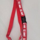 6pc Wholesale Lot GO AWAY Red Lanyards With O Ring Key Chain