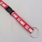 6pc Wholesale Lot GO AWAY Red Lanyards With O Ring Key Chain