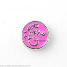 Pink Circle Mother Mother's Day Mom Kids Floating Charm For Glass Memory Locket