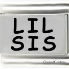 LIL SIS 9mm Italian Charm Stainless Steel Modular Link Sister Family