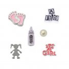 It's A Girl New Mom Mother's Day Gift Baby Daughter Floating Charm Collection