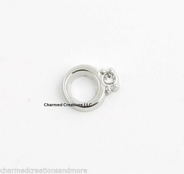 10pc Lot Silver Wedding Ring Engagement Floating Charm F/ Glass Memory Locket