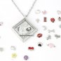 10pc Lot Gold CZ Crescent Moon Floating Charm For Glass Memory Locket Necklace