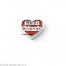 10pc Lot Best Friends Red Heart Floating Charm For Glass Memory Locket Necklace