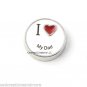 10pc Wholesale Lot I Love My Dad Red Heart Floating Charm For Memory Lockets