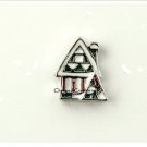 10pc Gingerbread House Christmas Holiday Floating Charm For Glass Memory Lockets