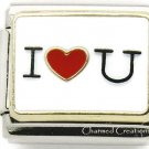 9mm Italian Charm I Love U You Stainless Steel Link Mom Kids Family Husband Wife