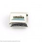 Virginia State USA Gold Trim 9mm Italian Charm Modular Stainless Steel Link