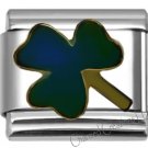 Mood Color Changing Lucky Shamrock Clover 9mm Italian Charm Stainless Steel Link