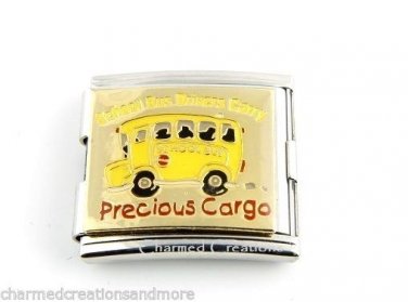 School Bus Drivers Carry Precious Cargo Mega Link 9mm Italian Charm 18mm Link