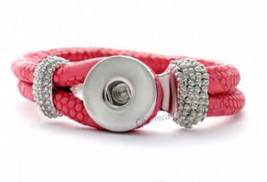 Interchangeable Button Snap Charm Bracelet Reptile Texture 18mm BR29-7