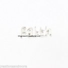 10pc Silver Tone FAITH Script Religious Floating Charm For Glass Memory Locket
