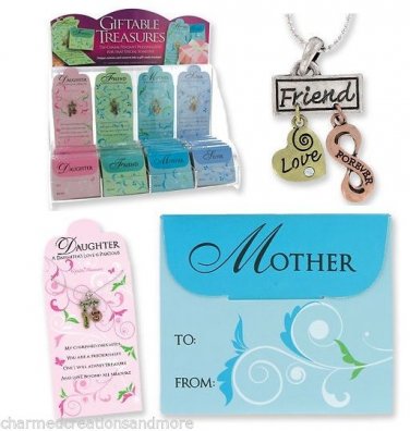Giftable Treasures Tri Charm Necklace You Choose Sister Mother Friends Daughter