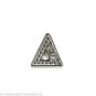 Delta Crystal Ancient Greek Initial #4 Floating Charm For Glass Memory Locket