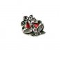 Red Christmas Bells Decoration Holiday Floating Charm For Glass Memory Lockets